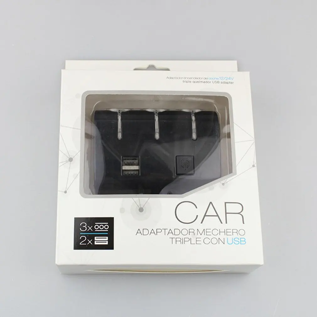 Автомобильное зарядное устройство 3 в 1 с двумя USB-портами 60 Вт | Автомобили и