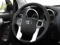 steering wheel frame decoration cover trim fit for toyota land cruiser prado fj150 2014 2020 accessories matte interior kit