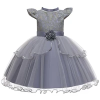 enfant vestidos 2022 children summer clothes 2 3 5 8 10 years pink grey red high quality girl princess prom dresses