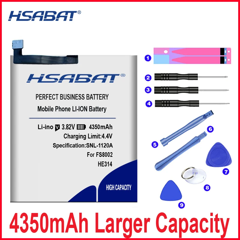 Аккумулятор HSABAT 0 Cycle 4350 мАч HE314 для SHARP AQUOS Z2 A1 FS8002 высококачественный мобильный