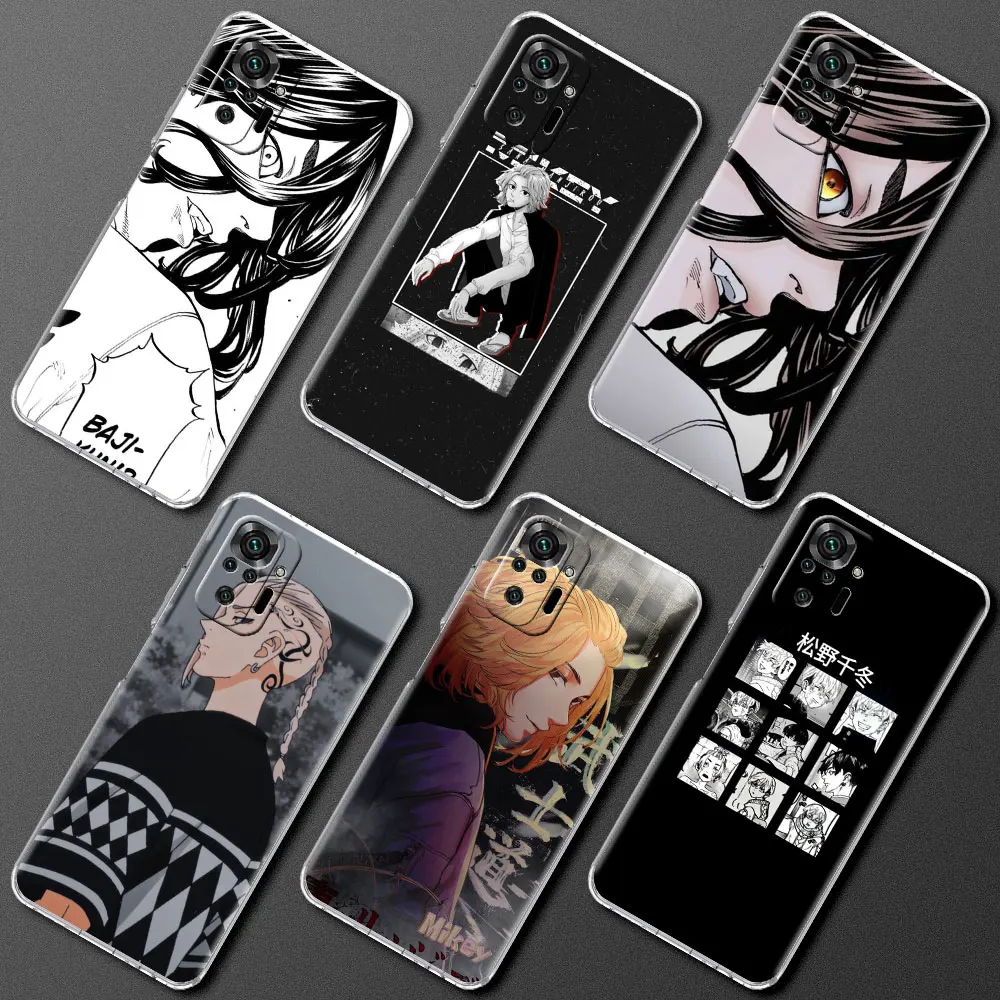 

Transparent Case for Xiaomi Redmi Note 9S 9 8 Pro 10S 10 5G 8T 9T 7 Clear Ultrathin Soft Smartphone Cover Tokyo Revengers Comics