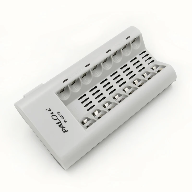 PALO зарядное устройство оригинальное C808W 8 слотов зарядное устройство для AA/AAA Ni-MH/Ni-Cd батареи интеллектуальное зарядное устройство EU/US - Цвет: as picture