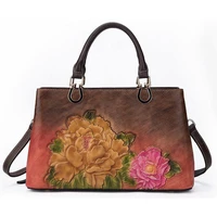 women genuine leather handbag fashion real leather party briefcase large capacity shoulder bag female designer messenger bag