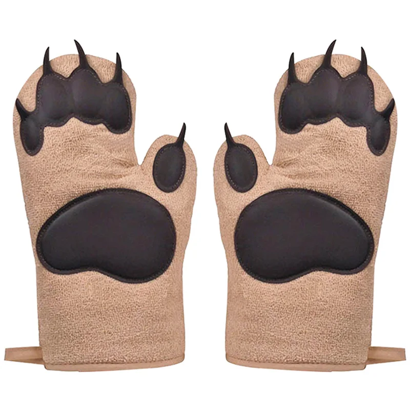 Простые кухонные перчатки варежки для духовки хлопковые термостойкие