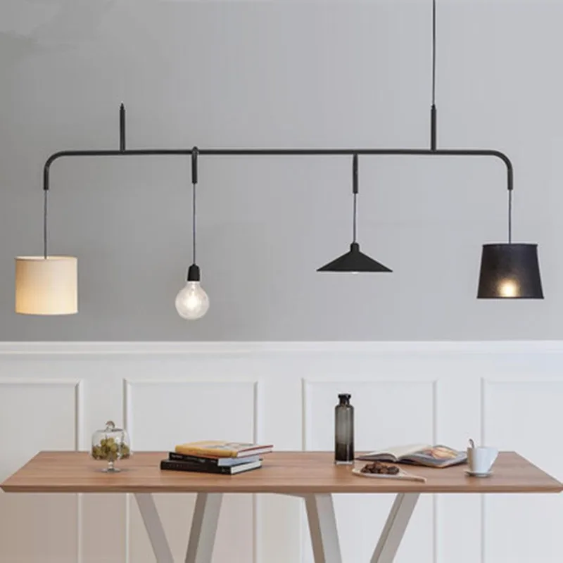 Goedkoop Noord Loft Black Iron Biljart Industrie Combinatie Kroonluchter Voor Bar Cafe Thuis Verlichting Applique Murale Armatuur