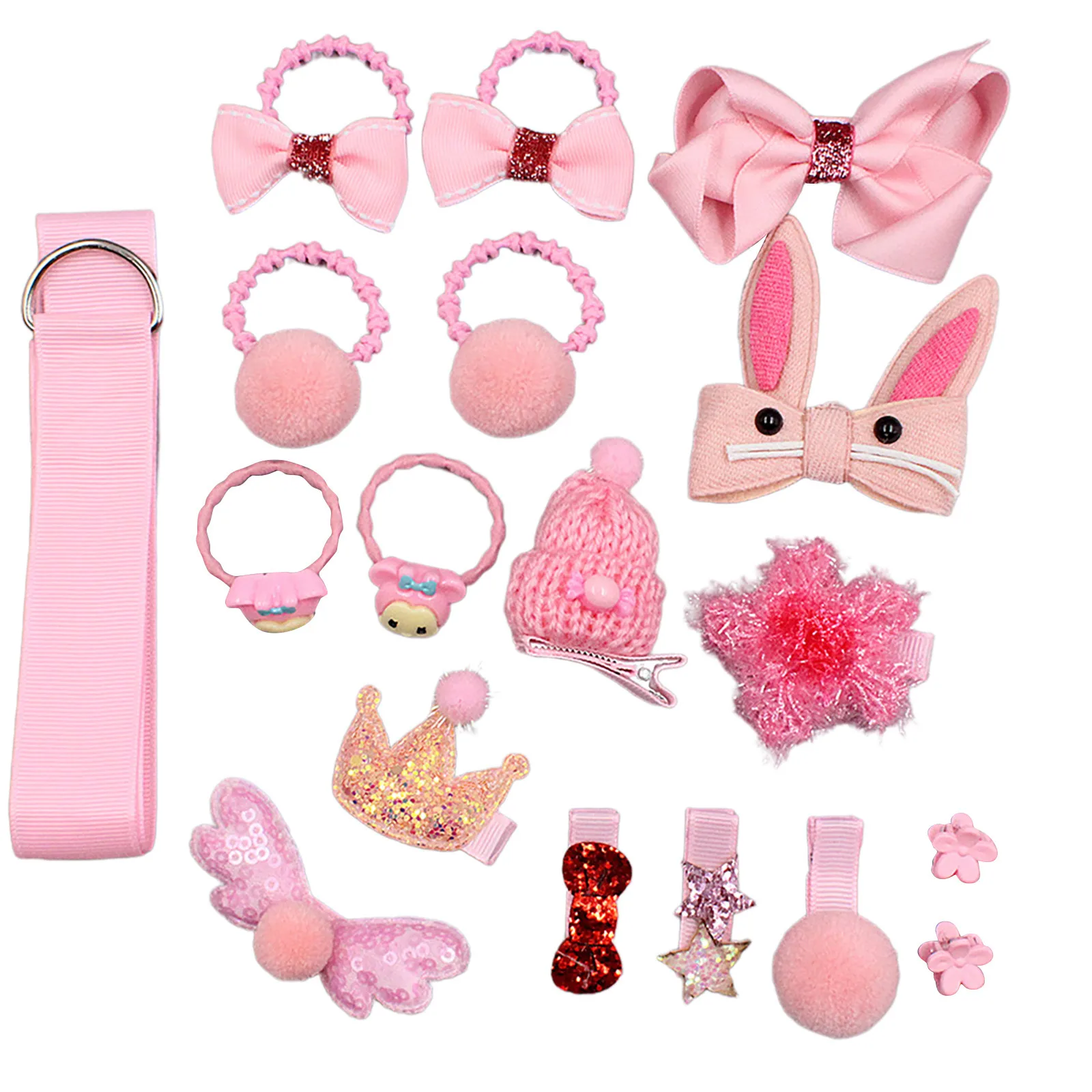 

18PCS Girls Cute Colorful Chiffon Bow Hairpins Kids Sweet Headband Hair Ornament Lace Clips Barrettes Fashion Hair Accessories