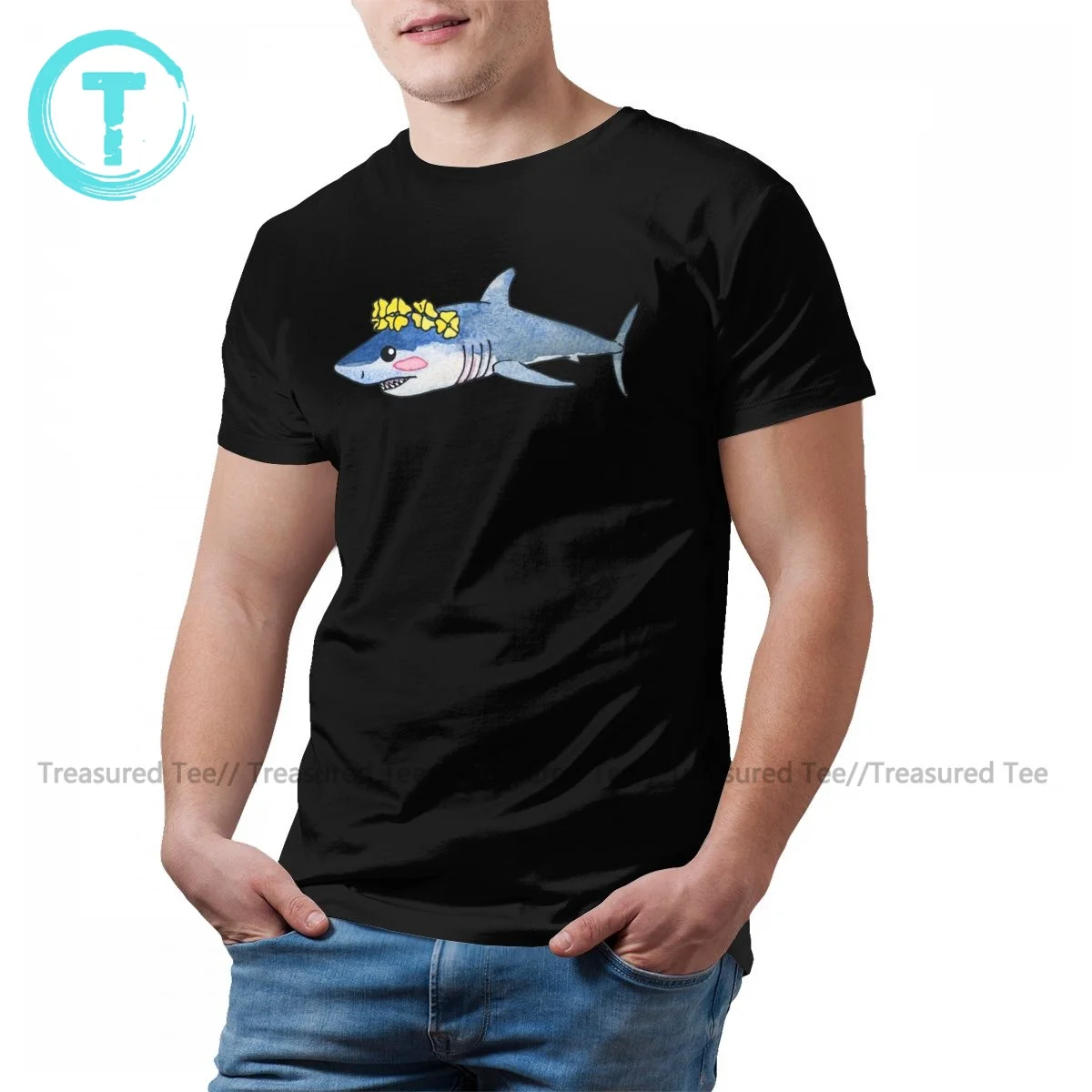 Забавная футболка с цветочным принтом хлопковая коротким рукавом базовая