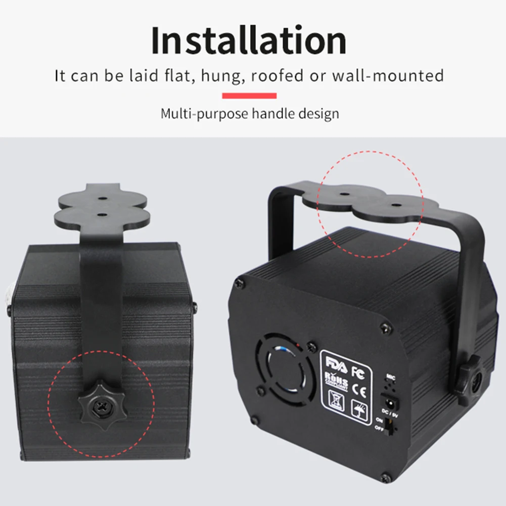 

DC 5V 10W LED Laser Stage Light Festival Party USB Atmosphere Light with Remote Control Party Decoration 97x80x73mm