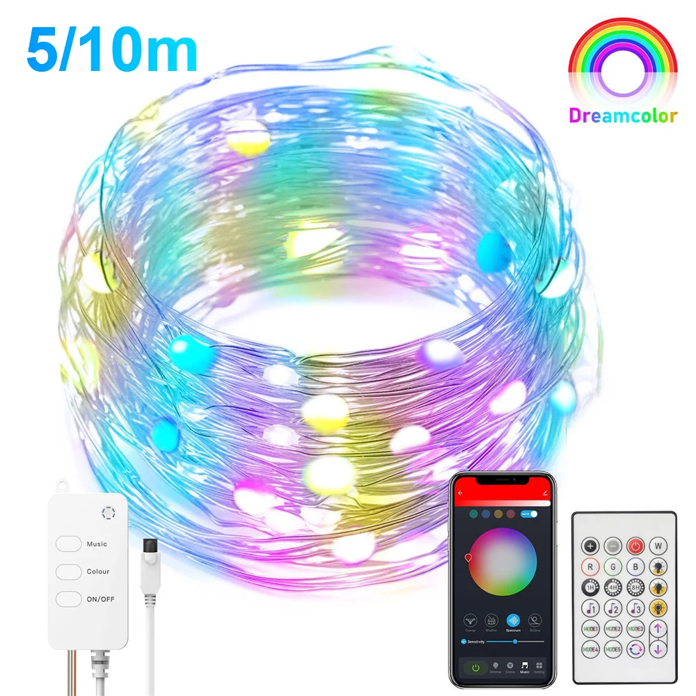 

Светодиодная сказосветильник рлянда s Festoon, Сказочная лампа RGB, занавески, садовые лампы, свадебная гирлянда, украшения, атмосферсветильник ...