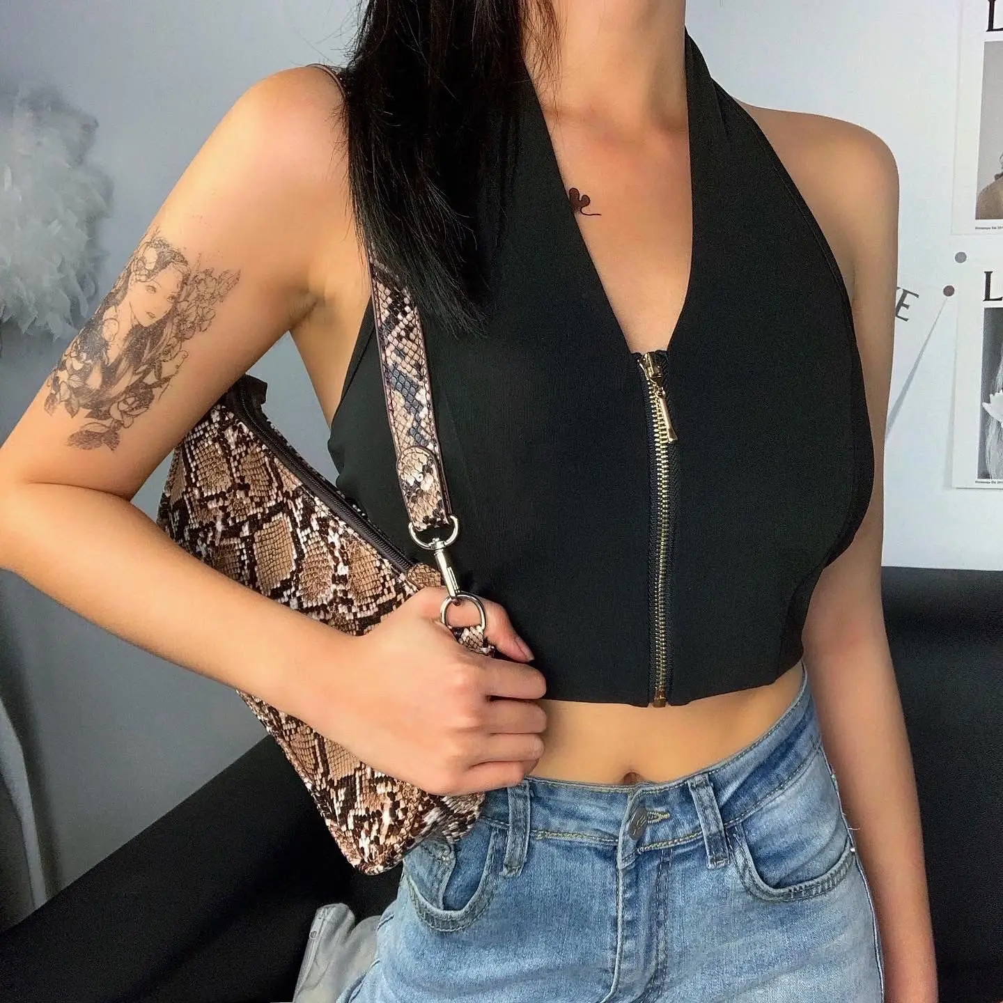 

Halter Spaghetti Straps Vest Women's Outer Wear 2020 New Summer Slim Fit Midriff-Baring Cardigan Fashion Tops For Women