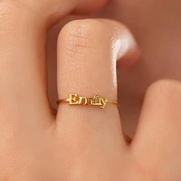 custom name ring family rings for women men personalized jewelry gold stainless steel adjustable couple mother baby gift