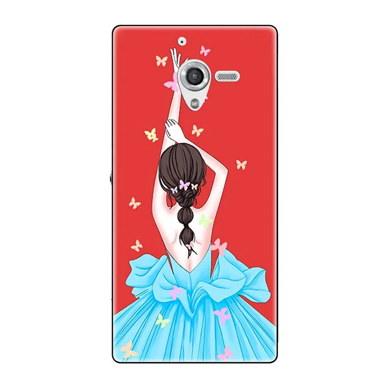 A081 Телефонные чехлы для sony Xperia ZL непосредственный сбыт из L35H C6502 C6503 C6506 5," чехол с принтом(розы); волк милый чехол-крышка с узорами чехол для телефона чехол Fundas Para - Цвет: A081