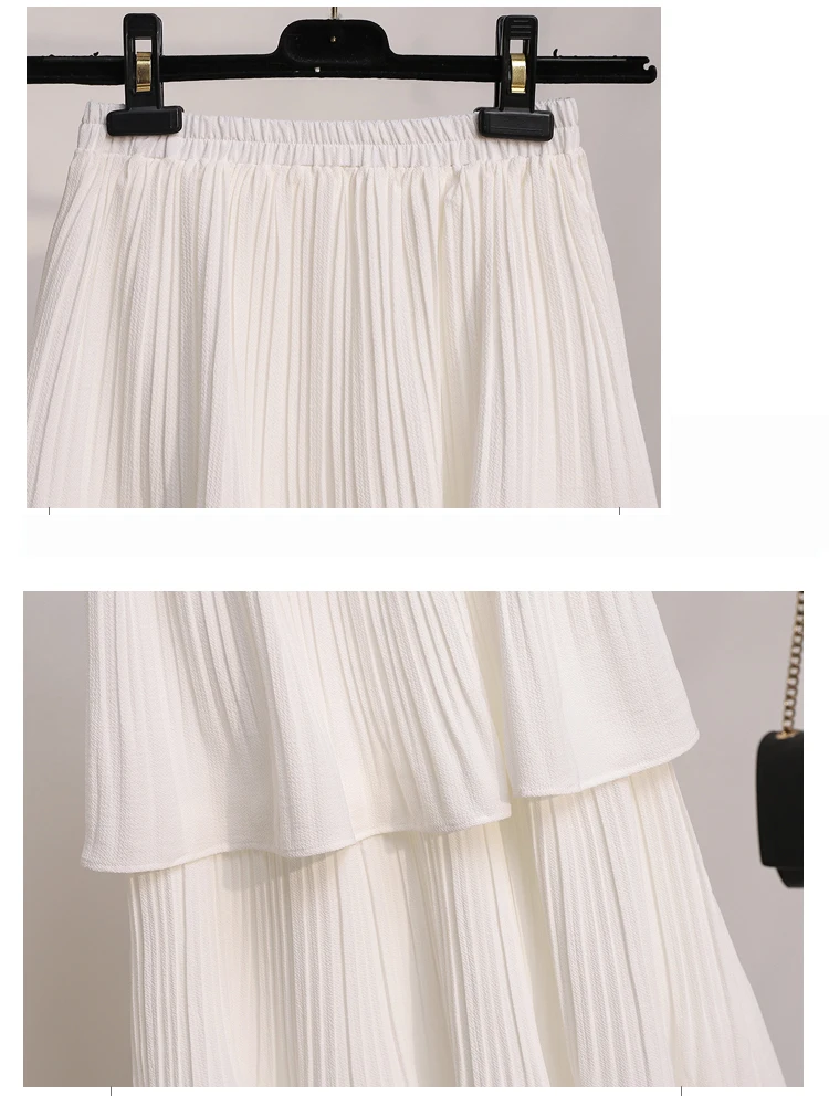 Женская плиссированная юбка винтажная облегающая в горошек с высокой талией и