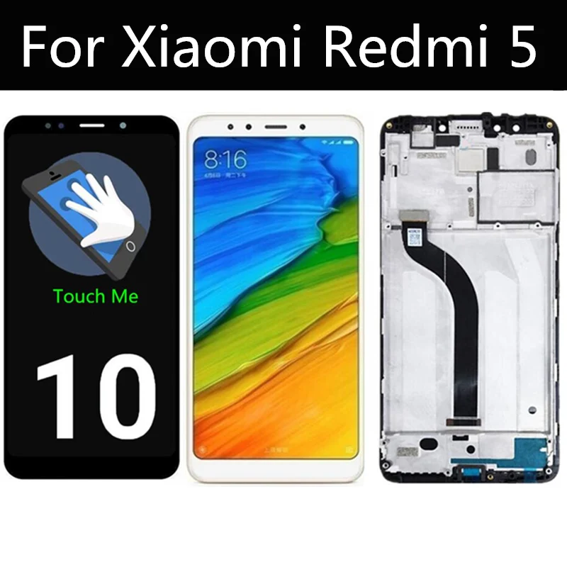 ЖК дисплей 5 7 дюйма для Xiaomi redmi сенсорный экран с рамкой в сборе Сменные