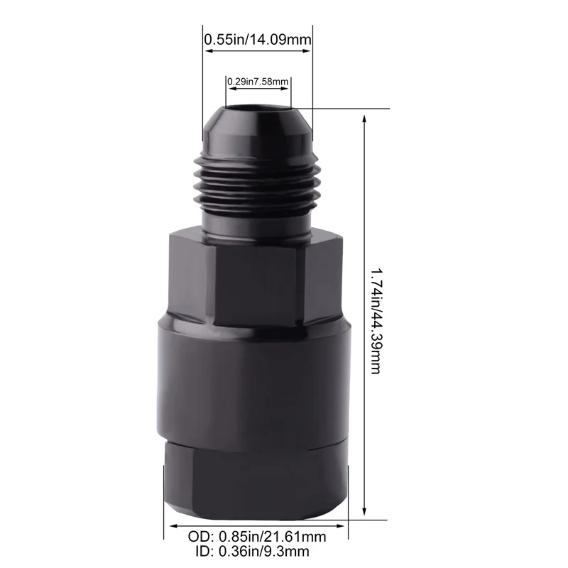 SPEEDWOW High Quality Aluminum Spiral -6 AN Male to 3/8" Quick Disconnect Connect Connector Fitting Oil Fuel |