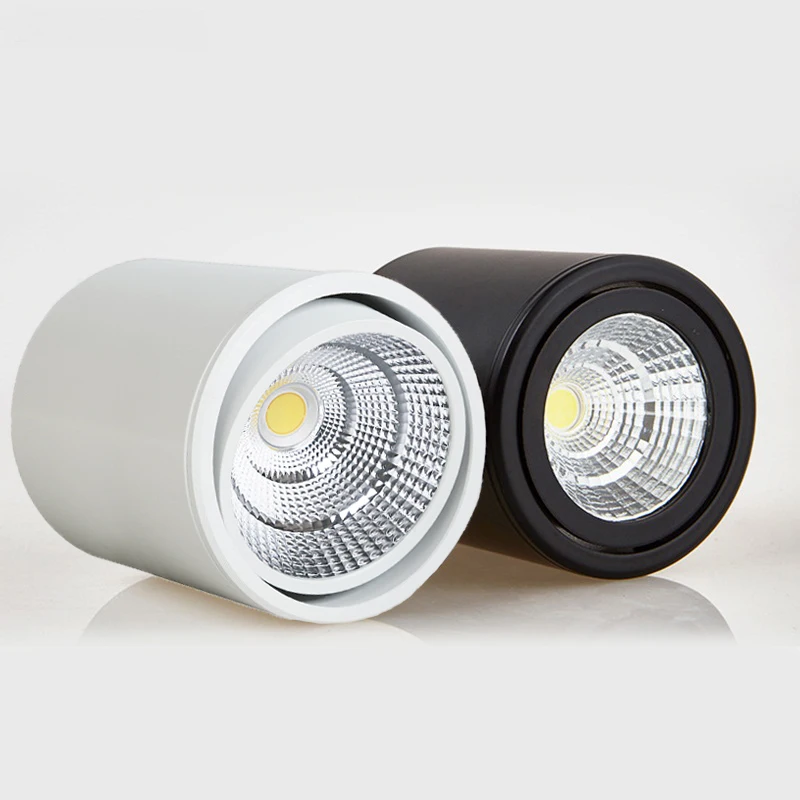 Вращающийся потолочный светильник с COB матрицей цилиндрические потолочные лампы