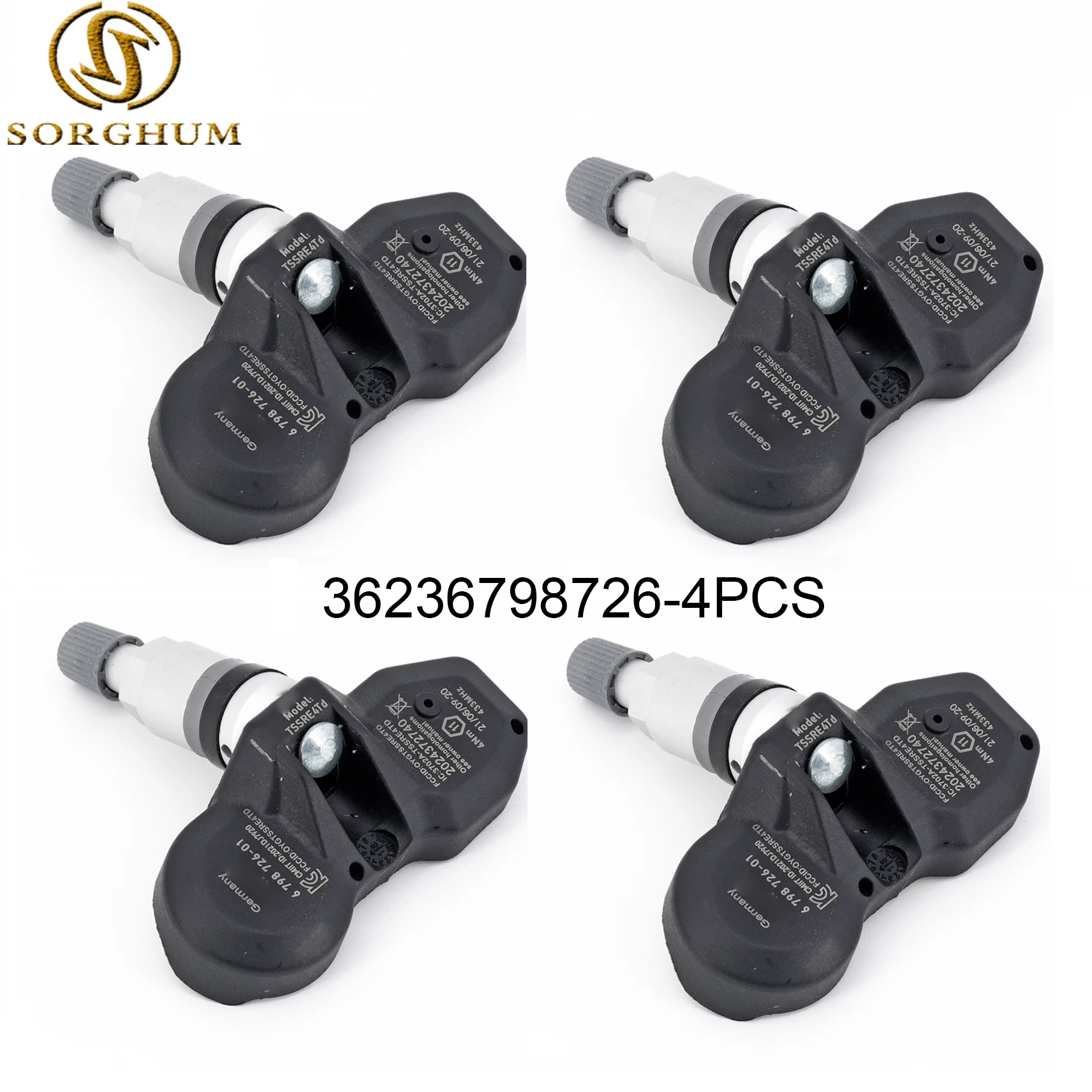 

4PCS 36236798726 Tire Pressure Monitor Sensor TPMS For BMW E90 E60 E63 E65 F01 E83 E70 E71 3-Ser 5-Series X3 X5 X6 7-Series