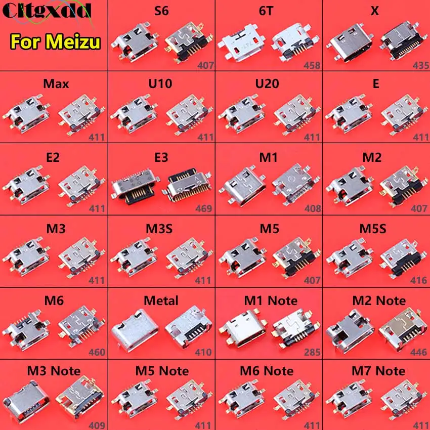 Разъем Micro USB Cltgxdd 2 шт. разъем для зарядки Meizu 6T S6 M1 M2 M3 M3S M5 M5S M6 Note U10 U20 E E2 E3 Max