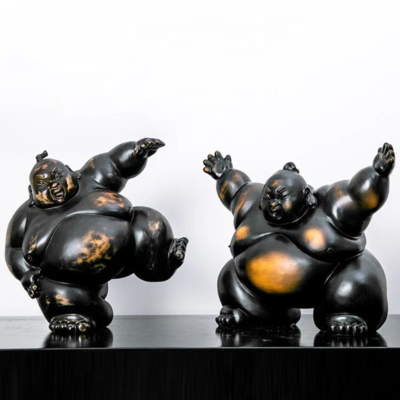 

Скандинавская Ретро фигурка Sumo Guinness, артикул, скульптура, Декор для дома, аксессуары, современное искусство, искусство из смолы