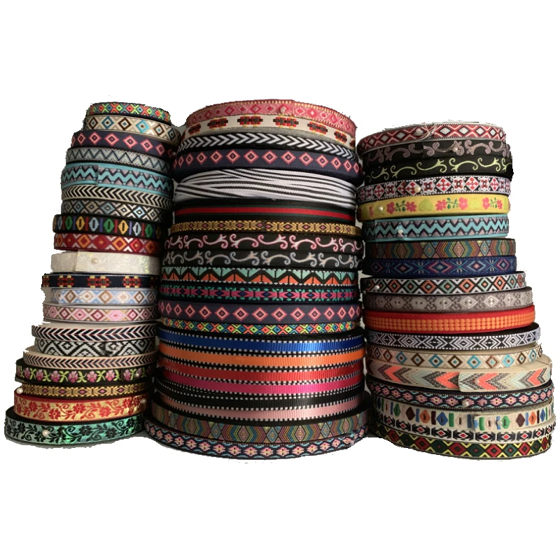 Ленты жаккардовые с геометрической вышивкой 5 ярдов 5/8 дюйма 15 мм украшение для