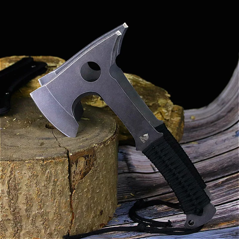 

PEGASI Fire break tool jungle survival axe outdoor wood chopping block Longquan high manganese steel hand forged axe knife
