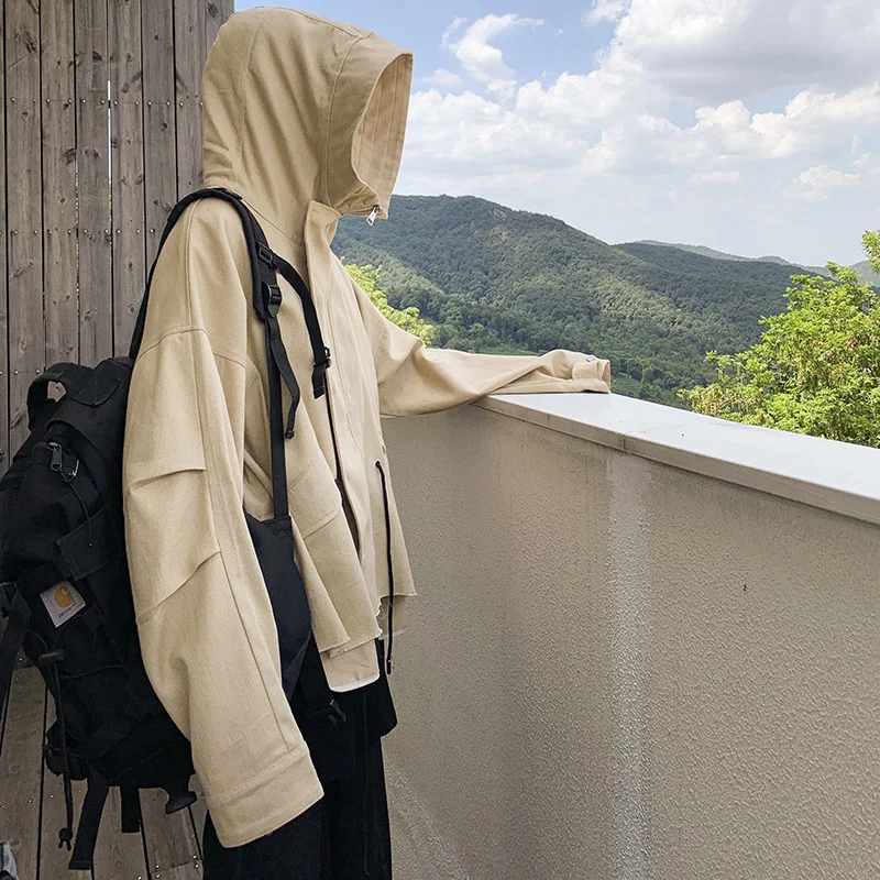 

2019 Autumn And Winter Korean Version Of The New Men's Casual Handsome Personality Stitching Short Jacket