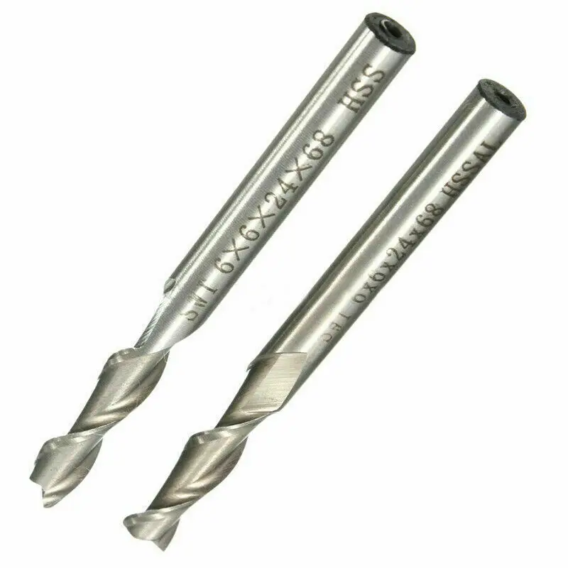 

End Mill Aluminium Center Wood Metalworking 2 Flutes Carbide Polishing Shank