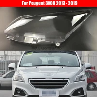car headlamp lens for peugeot 3008 2013 2014 2015 2016 2017 2018 2019 car replacement auto shell cover