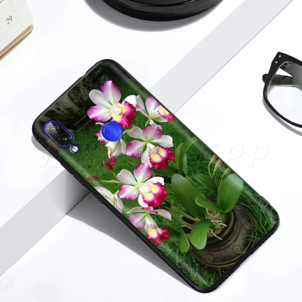 Цветной чехол с цветами орхидеи для Xiaomi Redmi 4A 4X 5 5A 6 6A 7 7A S2 Note Go K20 Pro Plus Prime 8T|Бамперы|