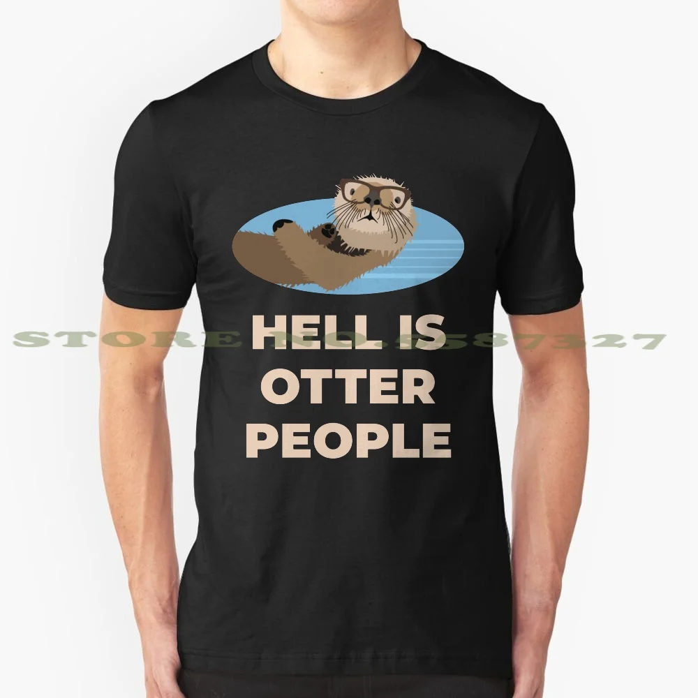 Otter Sartre Hell Is другие люди модная Винтажная футболка футболки Альберт камус