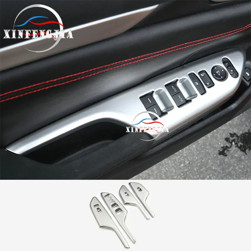 

For Honda Civic 16-19 4PCS Silvery Door Carbon fiber door handrail decoration sticker