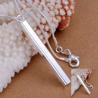 new trendy fashion women simple jewelry big bar chain pendant necklace jewelry gifts