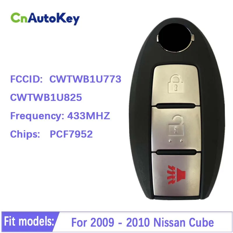 

CN027049 Aftermarket 3 Button Smart Key For 2009 - 2010 Cube Remote WIth 433MHZ PCF7952 Chip CWTWB1U773 CWTWB1U825
