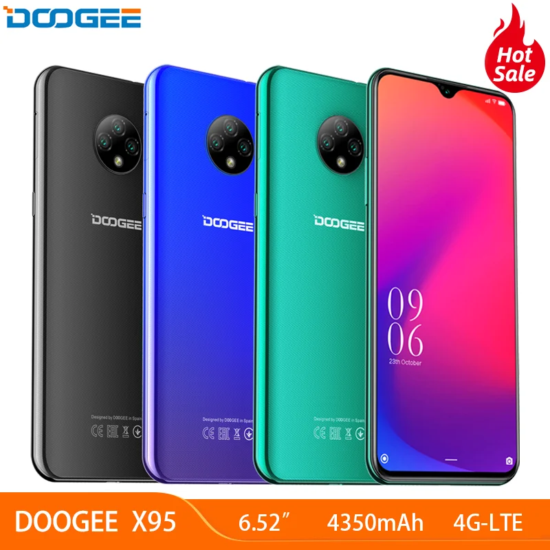 DOOGEE X95 6 52 &quotДисплей 16 Гб Встроенная память мобильного телефона Android 10 4G LTE