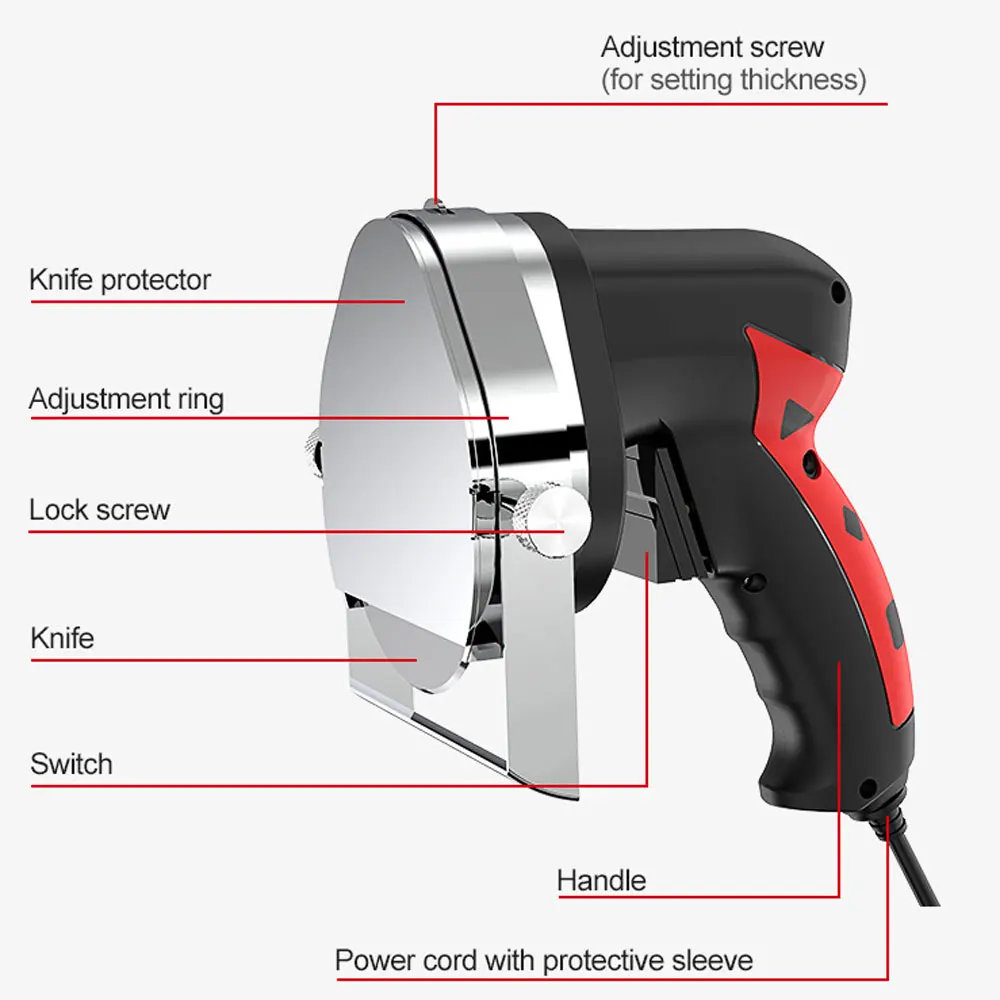 220V/110V Electric Kebab Slicer Commercial Doner Knife Shawarma Cutter Handheld Roast Meat Cutting Machine Gyro 100W |