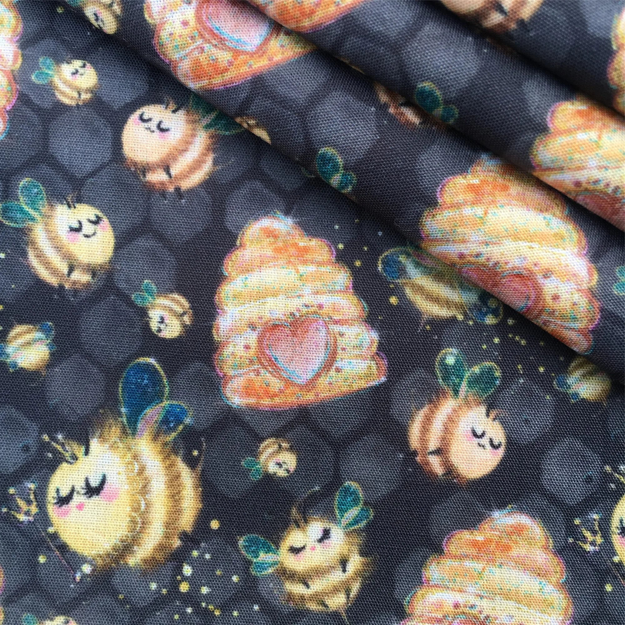 Желтая Пчелка полиэстер хлопок Материал ткани лоскутное шитье стеганые