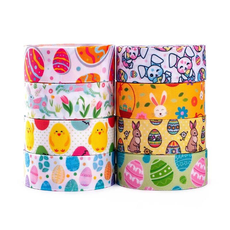 Random set 5/10/20 styles 22/25mm mixed Easter day pattern ribbon each 1yard | Дом и сад