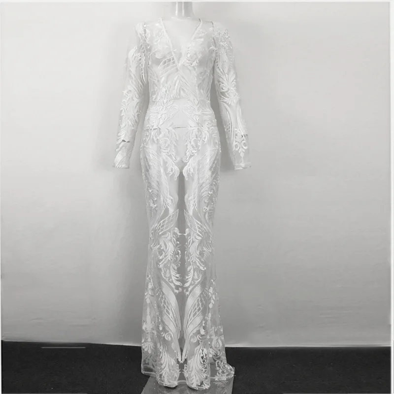Long Sleeves Lace Wedding Dresses 2019 Bohemian V Neck Bridal Dress Mermaid Bride Gown | Свадьбы и торжества