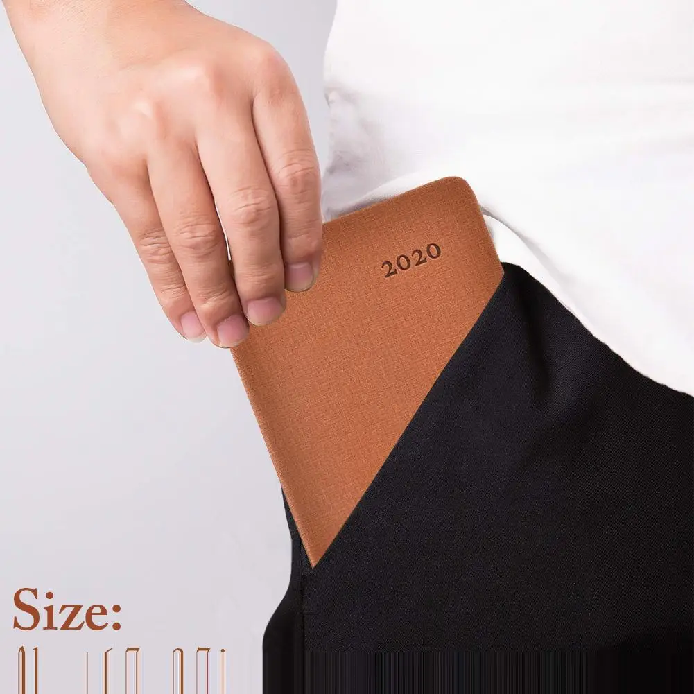 2020 карманный календарь Портативный А6 ежемесячный планировщик графика 6 7 &quotX 3