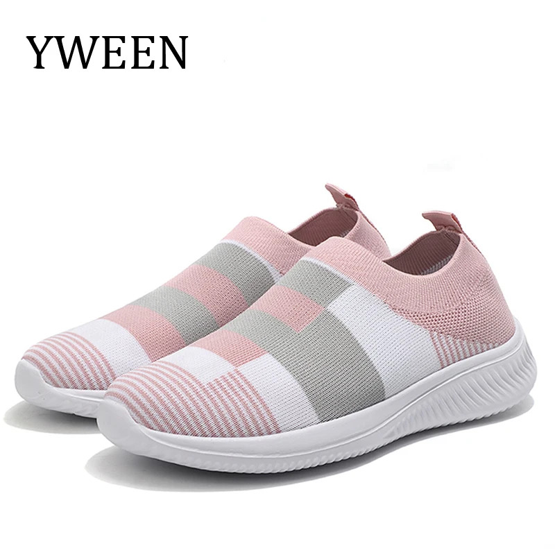 

YWEEN Fashion Women Flats Shoes Air Mesh Summer Shoes Woman Slip-on Female Causal Shoes Mother Boat Shoes Moccasins