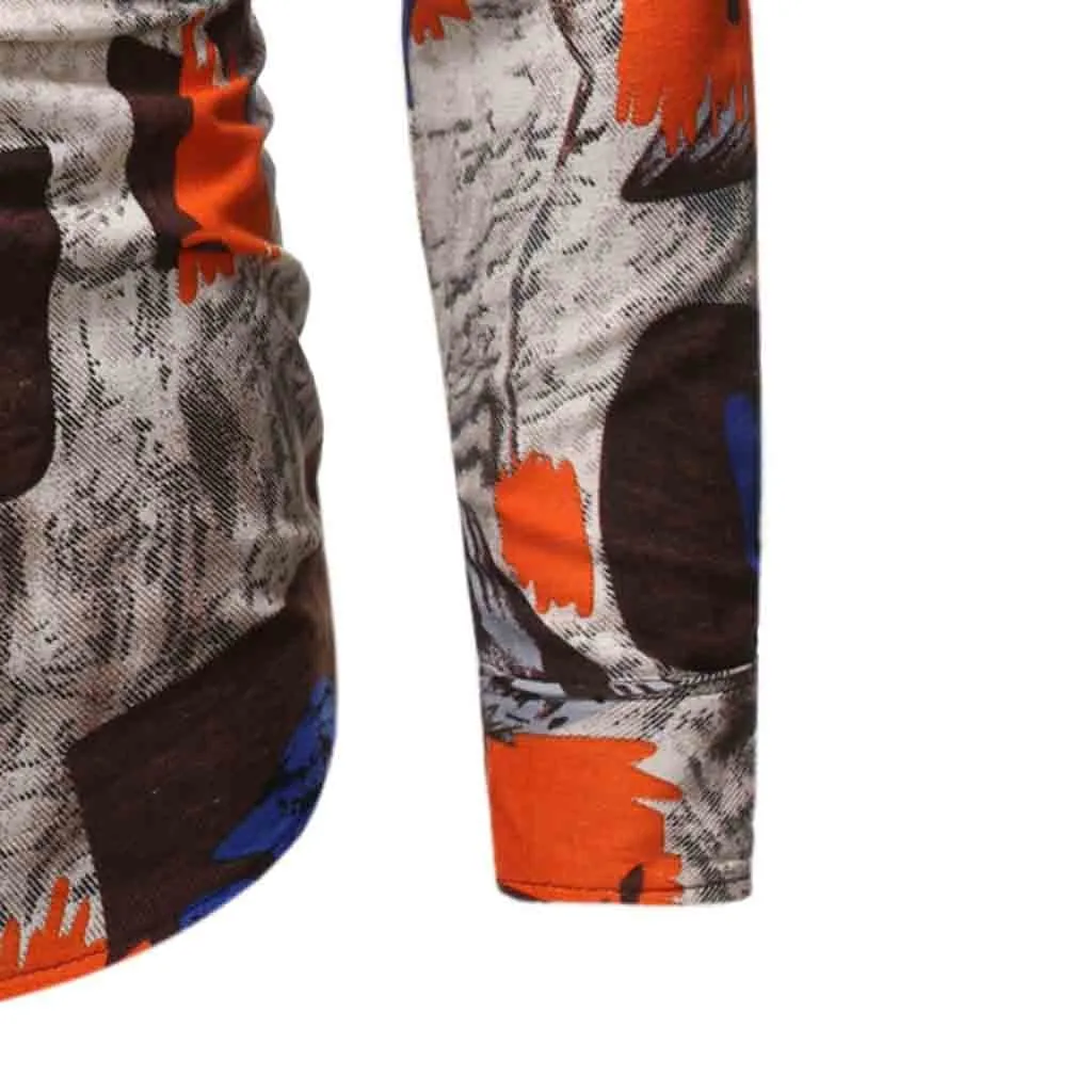 SAGACE Взрывная многоцветная Мужская Этническая Повседневная хлопковая гавайская