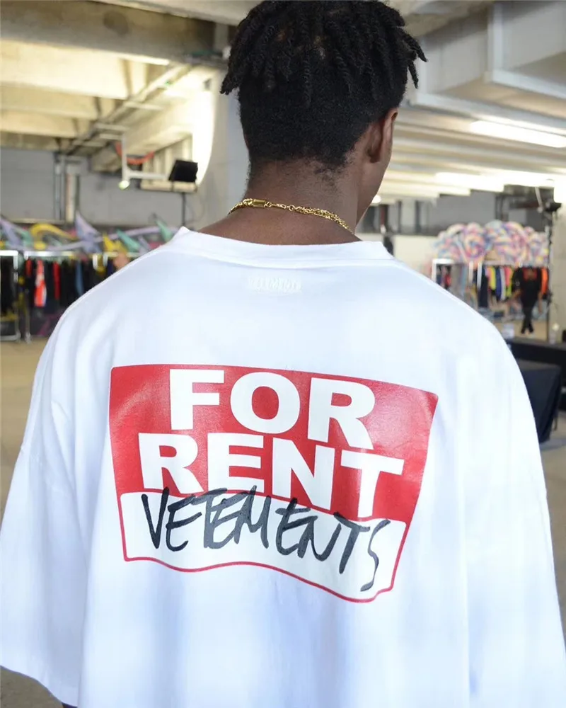 2020ss Vetements футболка для мужчин и женщин большие размеры повседневные красные