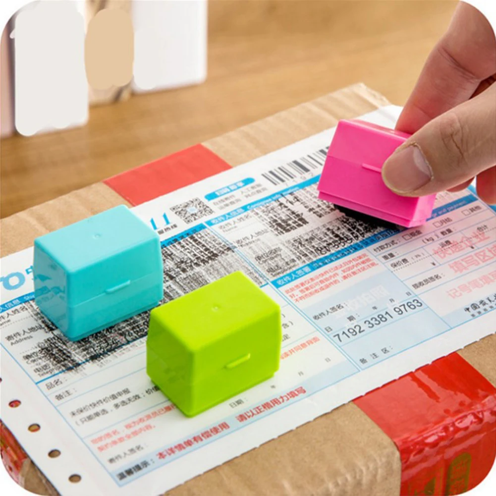 Портативный пачкающий код личной безопасности защитный ролик чистый штамп для