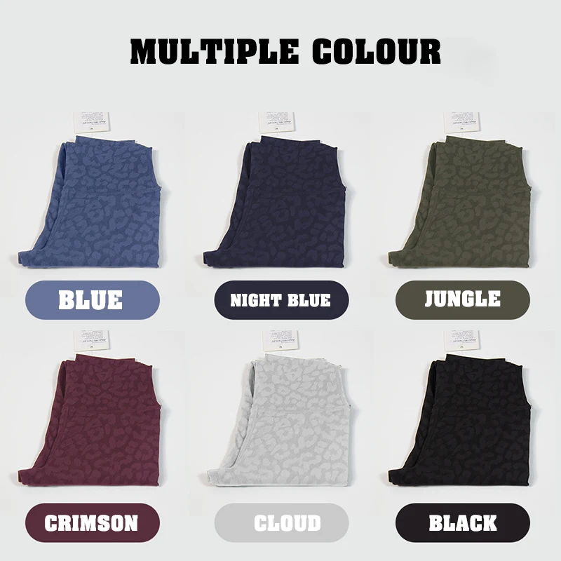 NWT Women Leopard Printed Legging Women's Sports Pants Gym Clothing Tights High Waist Yoga Wear Seamless Fitness Suit