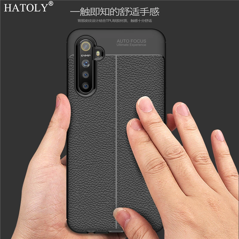 Чехол Realme X2 чехол для OPPO ударопрочный кожаный PU силиконовый мягкий ТПУ задний