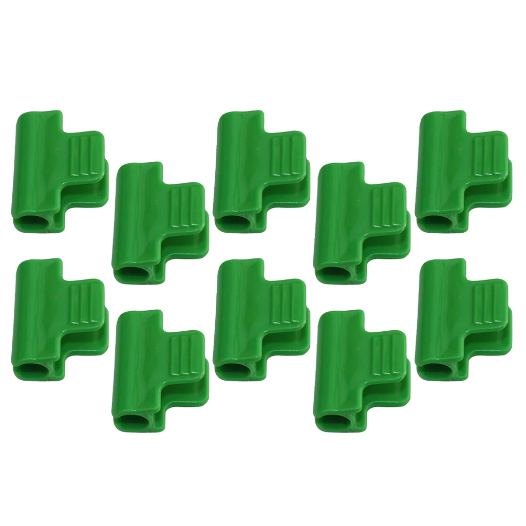 10x Pipe Clamps for 11mm/0.43inch Stakes Greenhouse Film Row Cover Accessory | Дом и сад