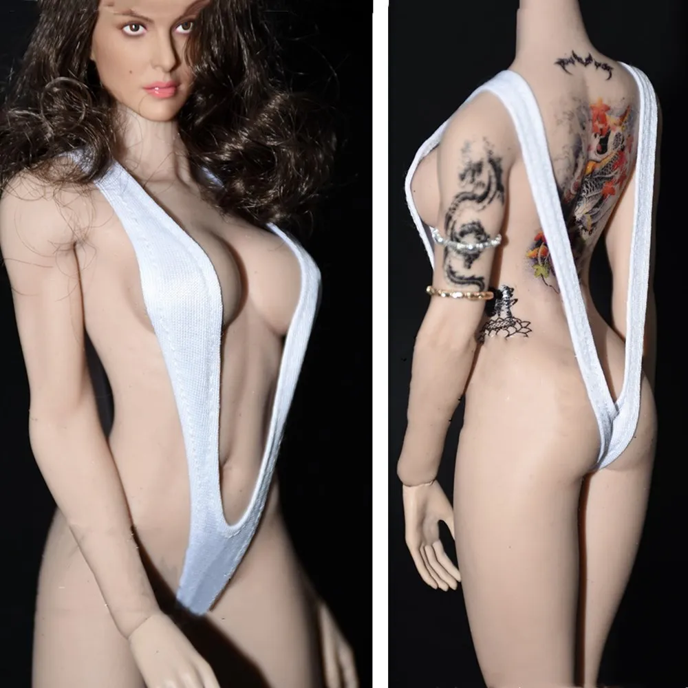 

1/6 Женский сексуальный купальник, одежда, белый купальник TBLeague с высокой вилкой, UD5.0 для 12 дюймов, Женская экшн-фигурка TBLeague, игрушка для тела