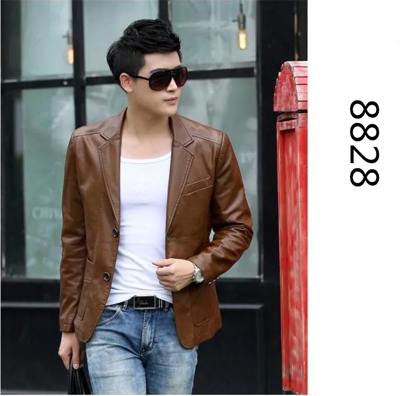 

Jackets Mens 2020 High Imitation Male Leather Jacket Fashion Spring Autumn Suit Men's Jackets Jaqueta Masculino
