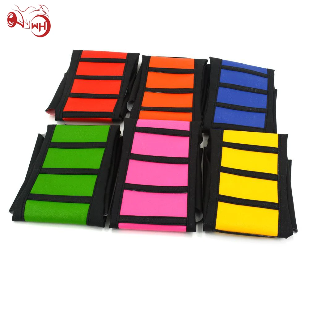 

For KTM HONDA SUZUKI KAWASAKI YAMAHA Enduro Off-road Dirt Pit Bike Motocross Motorcycle Striped Soft Rubber Gripper Seat Cover