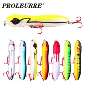 Рыболовная приманка-карандаш со змеиной головой, 10 см, 15 г, плавающий кренкбейт, морской окунь, щука, топвотер, 3D-глаза, пластиковые рыболовные воблеры, снасти, 1 шт.